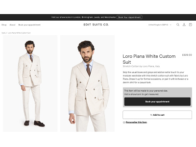 Edit Suits Co. - Product Pages