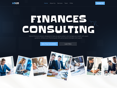 Financial Consulting Website clean and modern consultant company design finance finance consultant company landing page minimal ui web design website website design