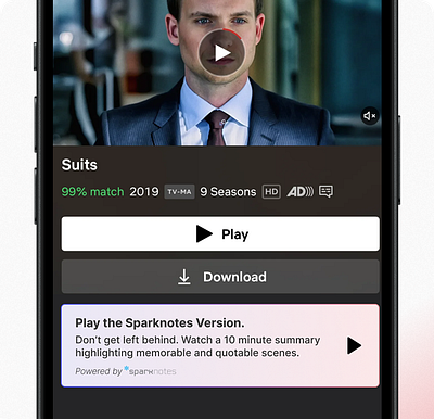 Netflix x Sparknotes app design netflix product design product designer ui uxdesign
