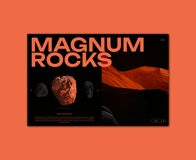 Magnum Rocks - Rock Material Shop branding ecommerce graphic design material modern design product design sandstone shop stones ui uiux web design