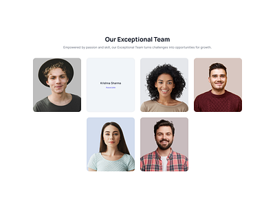 Team list with hover description design graphic design illustration ui ui block ui design web design