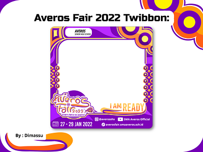 Averos fair 2022 Twibbon graphic design inspire purple twibbon