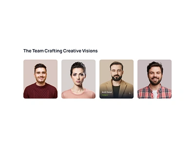 Simple four-team cards with a hover effect design graphic design ui ui block ui design web design