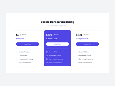 Pricing card with bordered layout premium quality price plan pricing page subscription plans ui ux design