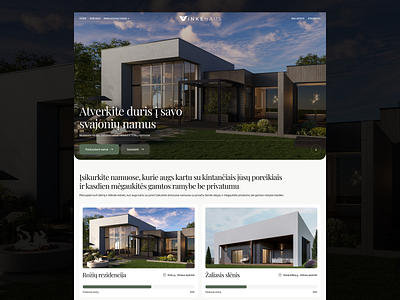 VinkeHaus Corporate website. UX | UI Design concept design house landing ui uiux user interface ux web webdesign