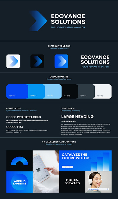 Ecovance Solutions | Branding of a Fintech branding logo fintech illustration tech branding visual identity