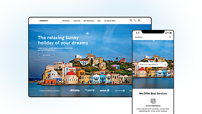 Wunderlust - Travel Agency Desktop and Mobile Designs