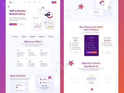 Brands.io Homepage animation branding graphic design ui