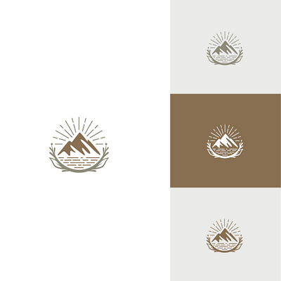 Mountain Leaf Logo. graphic design logo