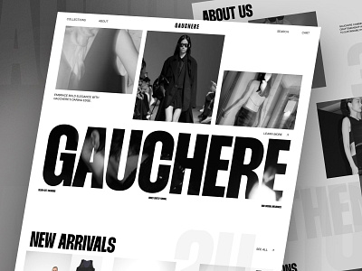 Gauchere - Elegant Luxury Fashion Shop Modern Website Design awwwards bold case study clean clothing company profile ecommerce fashion landing page luxury minimalist modern online shop shopify ui ux web design website website designer website layout