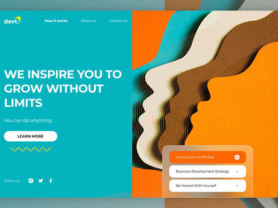 Devt. - Landing page landing page ui design ux design