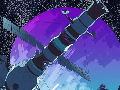 Space travel 2d animation adobe illustrator after effects motion design motion graphics space textures textures animation