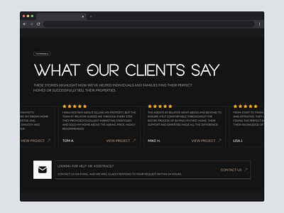 Real Estate Agency - Testimonials design figma testimonials ui userexperience uxui webdesign webdesigner