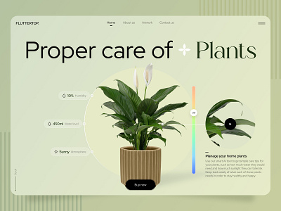 Plant Care Website Design ai ai web design ai website ai website design ecommerce fluttertop leaves plant plant care plant ecommerce website plant web plant web design plant website plant website design planting plants uiux uiux design web design website design