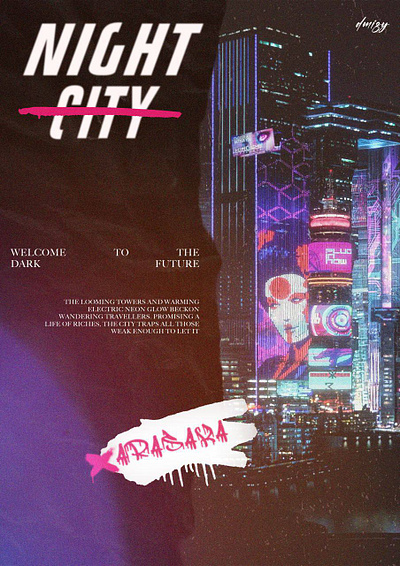 Cyberpunk 2077 / Night City / Arasaka Poster branding graphic design