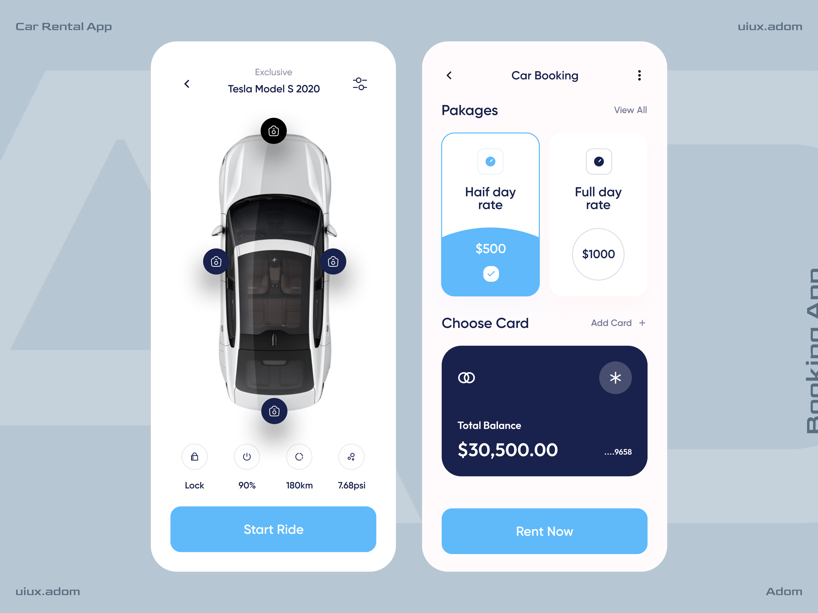 Car Rental App by Adom on Dribbble