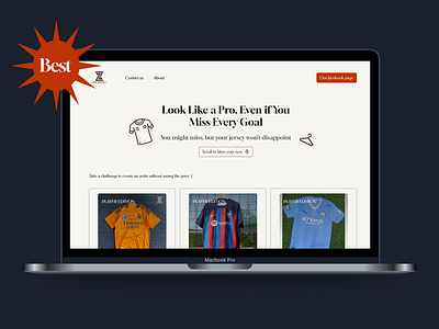 Jersey-shop website design cloth cloth website clothing clothing landing page clothing shop web design clothing web design clothing website design eccommerce web design ecommerce landing design productdesign ui ux web design website