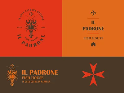 IL PADRONE branding concept creative fish fishhouse graphic design illustration logo