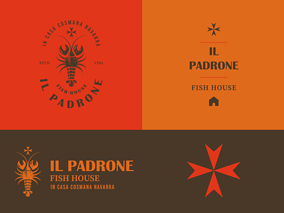 IL PADRONE branding concept creative fish fishhouse graphic design illustration logo