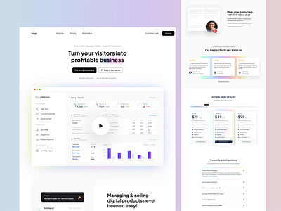 Landing Page Design figma design landing page ui ux design website