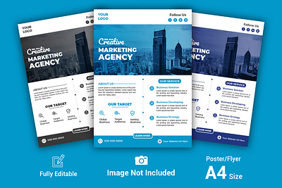 Modern digital marketing flyer template brochure business poster business promotion company flyer company poster corporate flyer corporate poster creative flyer creative poster digital flyer digital poster flyer flyer poster marketing poster modern poster poster