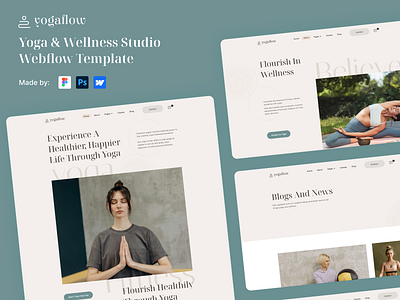 YogaFlow - Best Yoga & Wellness Webflow Template best template best yoga template business classess figma fitness website mental wellness modern design template ui ux webflow webflow designer webflow developer webflow expert webflow template website wellness template yoga studios yoga website template