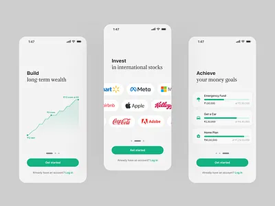 Fintech Onboarding app branding design graphic design illustration logo minimal minimalist ui ux