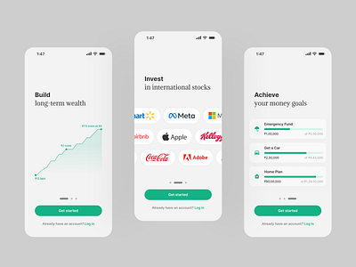 Fintech Onboarding app branding design graphic design illustration logo minimal minimalist ui ux