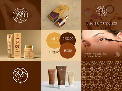 Siren cosmetics beauty brand logo brand identitybeauty branding graphic design logo