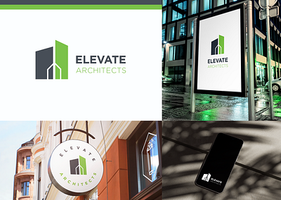 Elevate Architects Logo Design architect logo architecture architecture branding branding buildings business logo construction company graphic design logo logo design