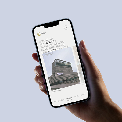 Explore City Section (Norwegian) digitaldesign explore hotelservice norway oslo uiux