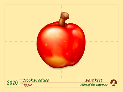 Icon of the Day #37 animal crossing apple design fruit icon icons illustration