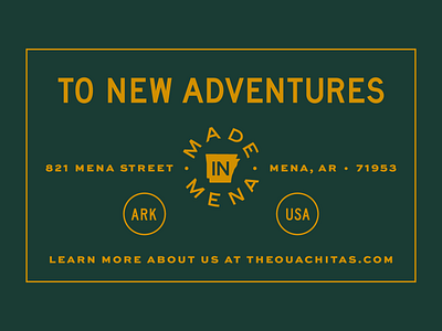 To New Adventures Coffee Label adventure americana arkansas branding camp coffee flat goodtype hunter oden label lockup mountain outdoors type typography vintage workwithunbound