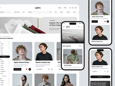 Wink | Luxury Fashion E-commerce Website | Orbix Studio branding clothing clothing brand dresses fashion home page landing page luxury online shopping online store orbix studio product product cart responsive shopping style ui ux web design woman fashion