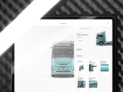 Menu Open automotive configurator digitaldesign truck uiux