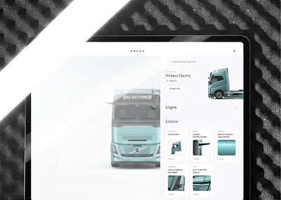 Menu Open automotive configurator digitaldesign truck uiux