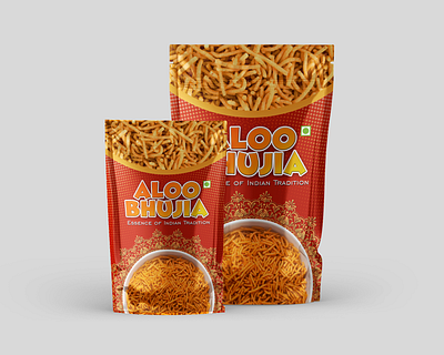 Aloo Bhujia packaging design boxpackaging brandidentity branding coreldraw corporatedesign graphicdesign graphicdesigner illustrator india indian labeldesign logo logodesigner packaging packagingdesign packagingdesigner photoshop posterdesign pouchpackaging productdesign