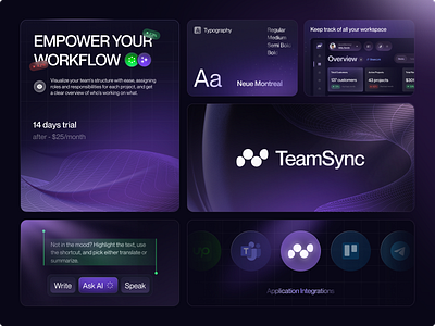 TeamSync - Branding for SaaS brand guidelines brand identity branding design digital illustration graphic design graphicdesign logo logotype marketing packaging smm typography visual identity web marketing