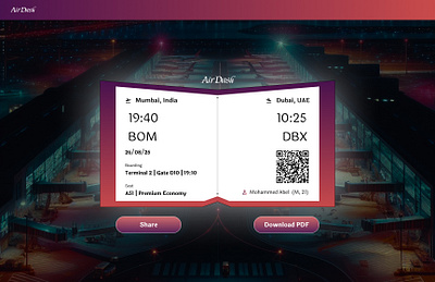 Boarding Pass da dailyui ui