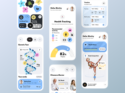Healthcare service - Mobile app app design clinic doctor health health app healthcare healthcare app hippa medical medicine mobile app ui ux