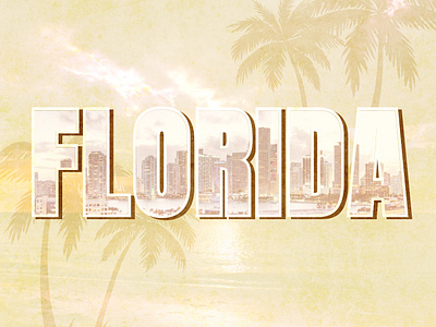 Florida banner digital florida graphic graphic design logo sunset typography web design