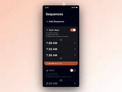 Better alarm app alarm alarm app button clean component create dark mode design emoji flow interaction ios minimal mobile app product design sequence set up ui ux design