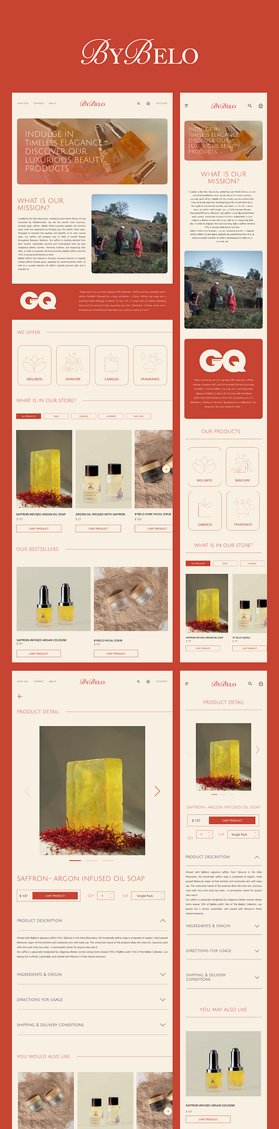 Minimal Luxury Shopping Web And Mobile Design branding design shopify ui