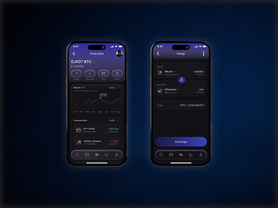 Crypto wallet App branding crypto finetech ui wallet