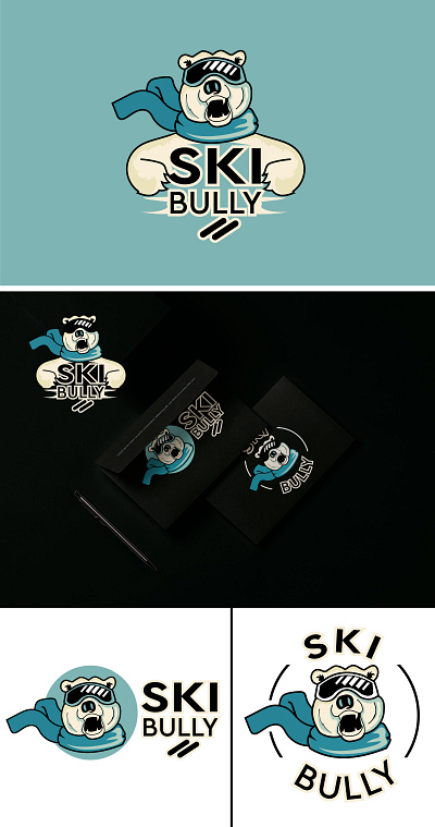 ski bully branding design graphic design identity illustrator logo polar bear visual