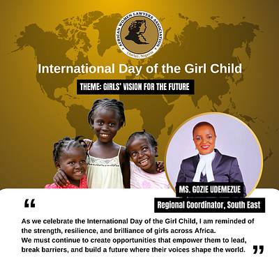 International Day of the Girl Child graphic design ui