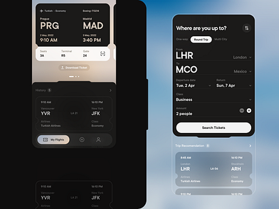 Flight ticket app app branding design flat icon illustration logo typography ui ux