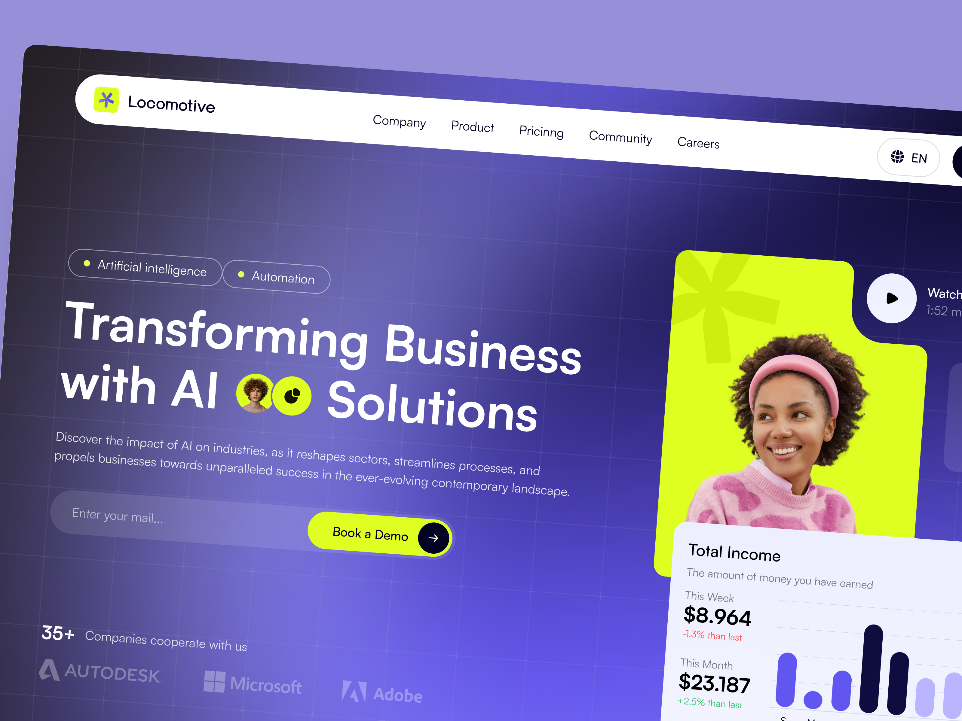 Example of Landing Page Design & Development 