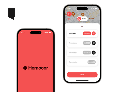 Mobile App [Hemocor] animation app branding design logo ui ux vector