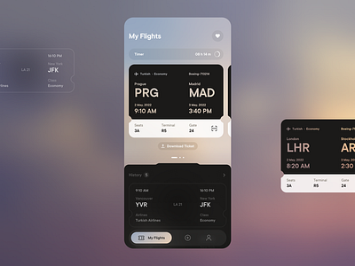 Flight tickets app app branding design flat icon illustration logo typography ui ux